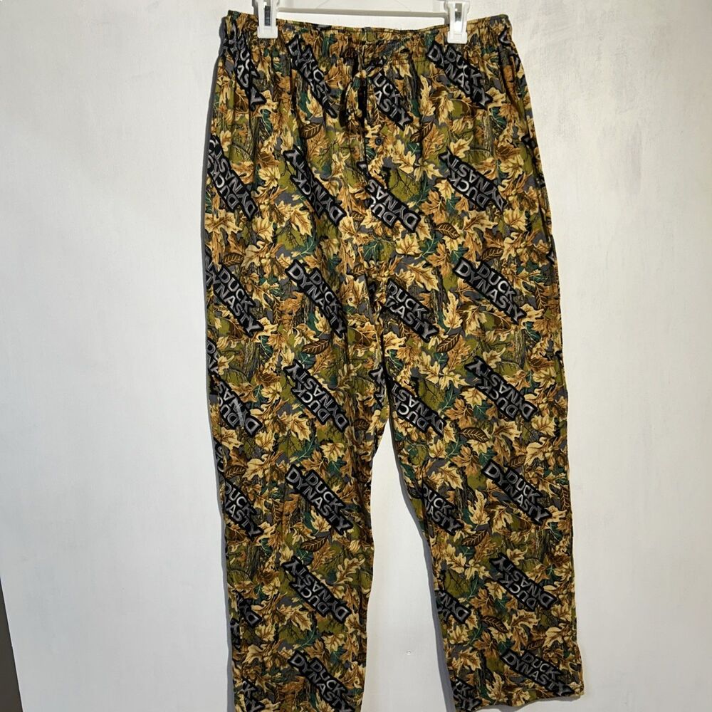 Duck Dynasty Men Sleepwear XXL Camo Pajama Pants Logo Allover Print (8)